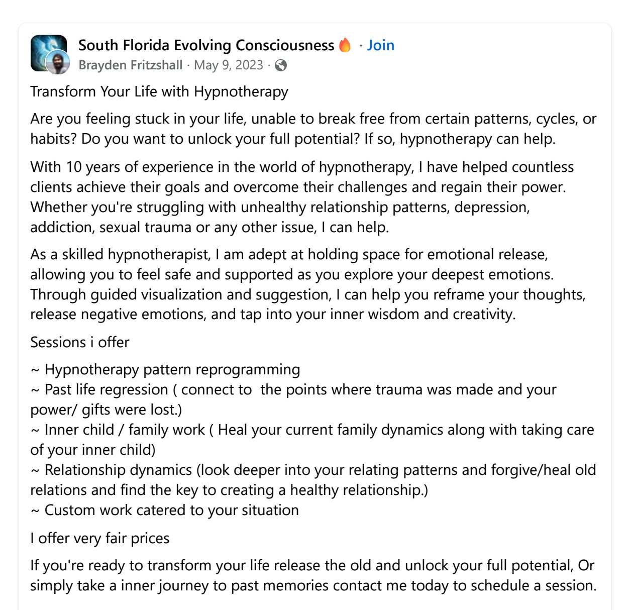 EXHIBIT-A-UNLICENSED-HYPNOTHERAPY-ADVERTISEMENT-BRAYDEN-FRITZSHALL